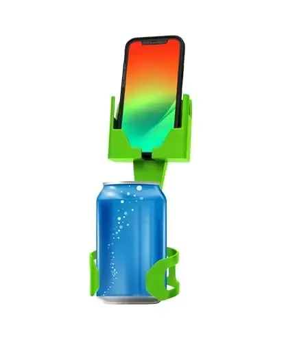Cup Holder Phone Holder Mount for Car - Universal Adjustable Expander Cradle Hands-Free Driving - Compatible with All Smartphones Car Mount for iPhone Samsung Google Android Mobile Accessories Green - 1