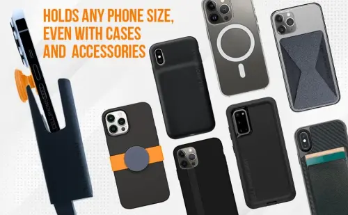 Cup Holder Phone Holder Mount for Car - Universal Adjustable Expander Cradle Hands-Free Driving - Compatible with All Smartphones Car Mount for iPhone Samsung Google Android Mobile Black 2-Pack - 4