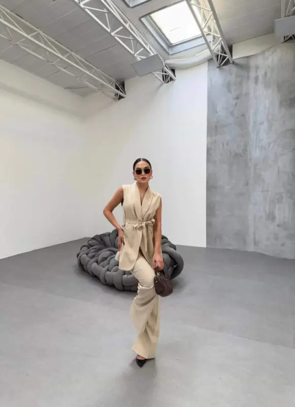 Cura Vest Pants Two Piece Set - BÜYÜKBEDENIZ