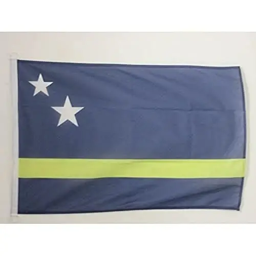 Curaçao NAUTICAL Flag 18'' x 12'' - Curaçaoan flags 30 x 45 cm. - Banner 12x18 in for boat - AZ FLAG 