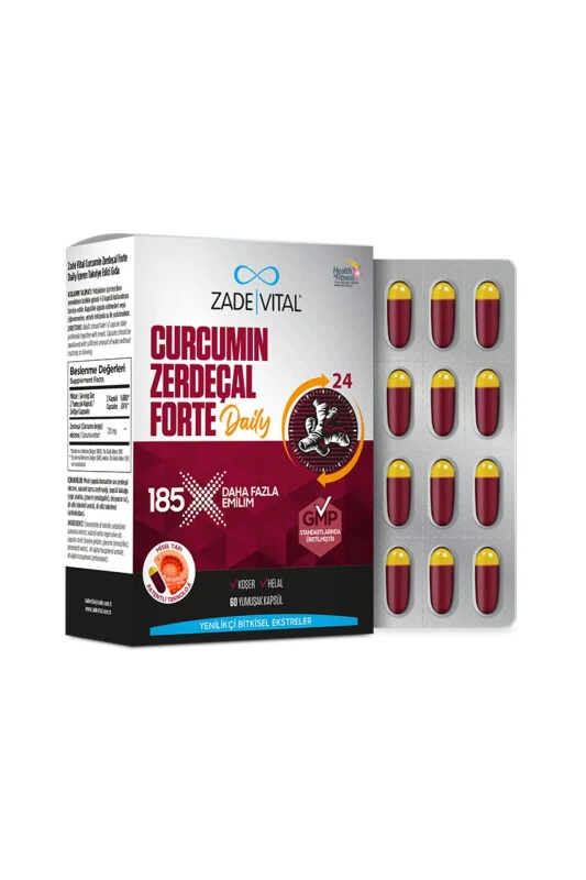 Curcumin Zerdeçal Forte Daily 60 Yumuşak Kapsül - (SKT: 12/2027) - ZADE VITAL