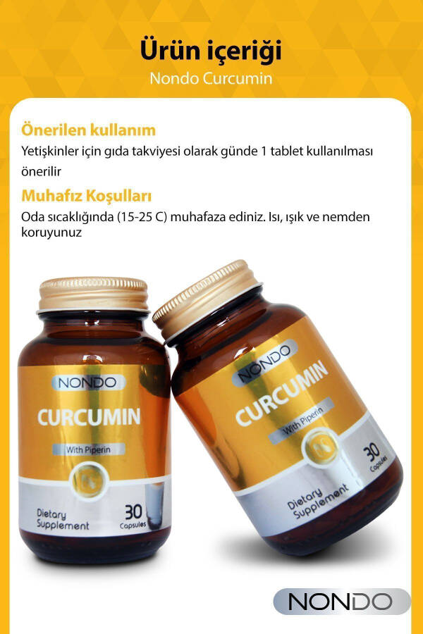 Curcumin Zerdaçal Ekstresi 30 Kapsül (KURKUMİN, PİPERİN) - 3