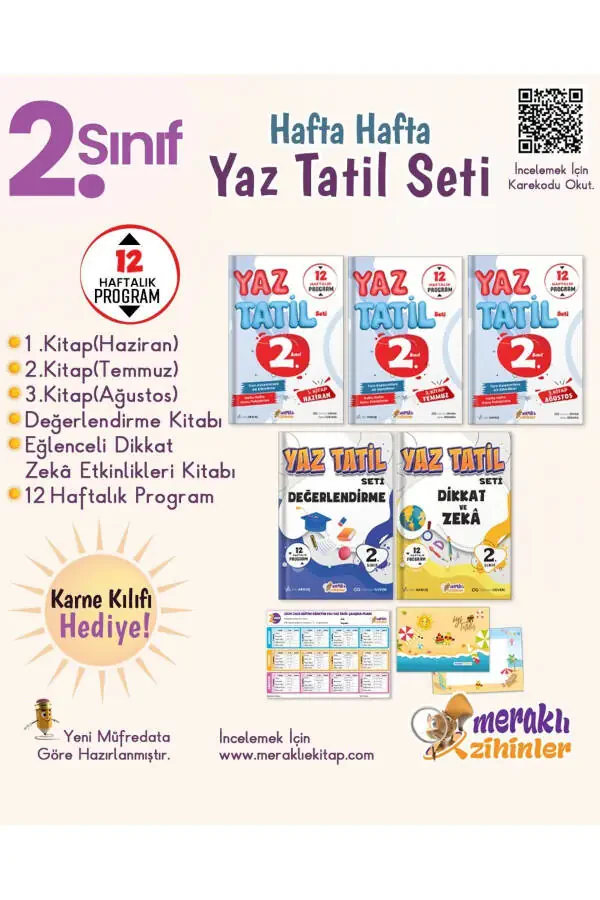 CURIOUS MINDS PUBLISHING 2ND GRADE WEEK BY WEEK SUMMER HOLIDAY SET 2024 ( WITH REPORT CARD COVER GIFT) - 1