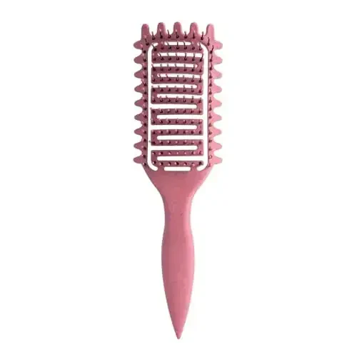 Curl Defining Brush,2024 Curly Hair Brush,Vented Hair Brush for Detangling, Shaping and Defining Curls For Women and Men Less Pulling (Pink) - 1