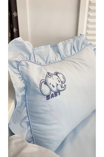 Custom Design Elephant Embroidered Baby Bedding Set - 3