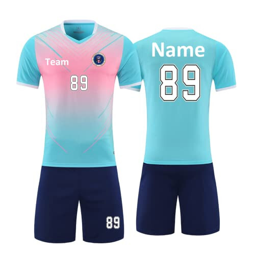 Custom Kids Adults Soccer Jerseys Name Number Team Logo - Soccer Jerseys for Men Boys Womens Girls Soccer Uniform Set - 1