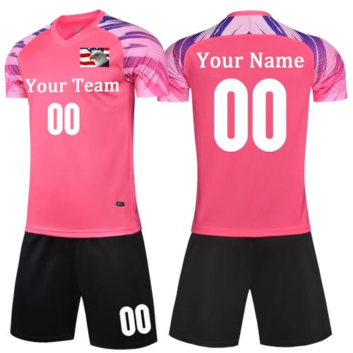 Custom Soccer Jersey for Boys Men Women Personalized Soccer Uniforms for Kids Soccer Shirt and Shorts with Name Number - 5