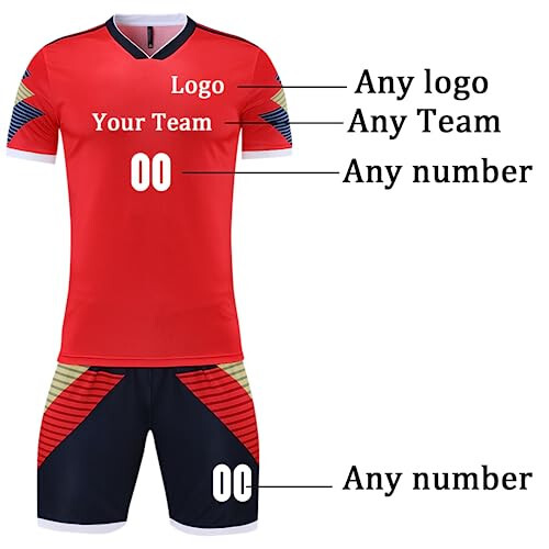 Custom Soccer Jersey for Men Women Personalized Soccer Uniforms for Kids/Adults with Name Number Team Logo - 2