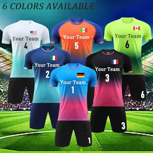 Custom Soccer Jersey Kids Men Women Personalized Soccer Shirt and Soccer Shorts Youth Soccer Uniform Boys Soccer Uniform - 5