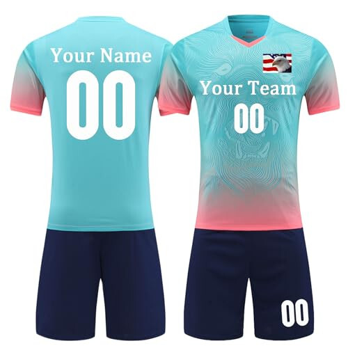 Custom Soccer Jersey Men Women Personalized Soccer Jersey for Men Women Soccer Shirt and Shorts Set with Name Number Logo - 1