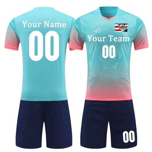 Custom Soccer Jersey Men Women Personalized Soccer Jersey for Men Women Soccer Shirt and Shorts Set with Name Number Logo - 1