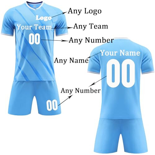 Custom Soccer Jerseys Personalized Soccer Jerseys Print Any Name Logo and Number for Man Woman Youth - 2