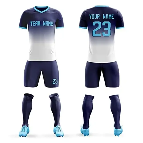 Custom Soccer Jerseys Shorts Printed Name Number Logo Uniform Men/Women/Boy - 1