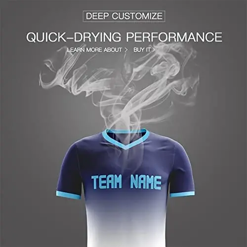 Custom Soccer Jerseys Shorts Printed Name Number Logo Uniform Men/Women/Boy - 4
