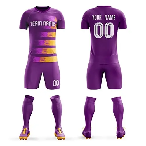 Custom Soccer Jerseys Shorts Printed Name Number Logo Uniform Men/Women/Boy - 1