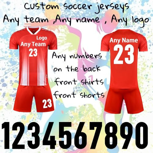 Custom Soccer Jerseys with Name Number Team Logo Personalized Soccer Uniform Jerseys for Kid Boys Girls - 3