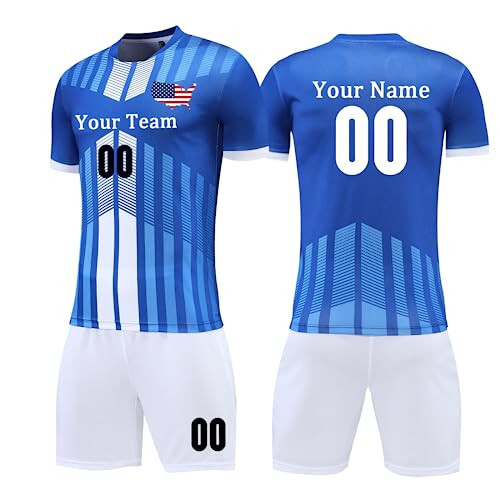 Custom Soccer Shirts and Shorts for Kids Adults Youth Soccer Jerseys for Team Uniforms with any Name Number Logo - 7