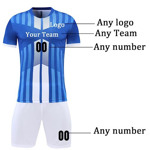 Custom Soccer Shirts and Shorts for Kids Adults Youth Soccer Jerseys for Team Uniforms with any Name Number Logo - 8