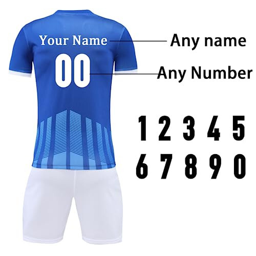 Custom Soccer Shirts and Shorts for Kids Adults Youth Soccer Jerseys for Team Uniforms with any Name Number Logo - 9