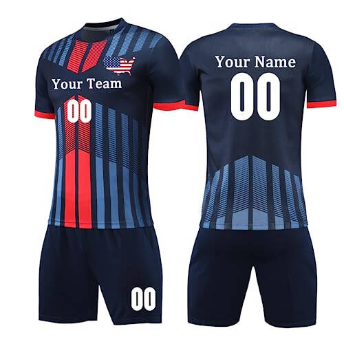 Custom Soccer Shirts and Shorts for Kids Adults Youth Soccer Jerseys for Team Uniforms with any Name Number Logo - 4