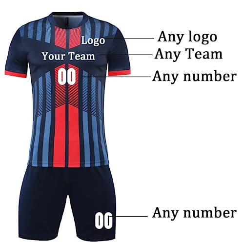 Custom Soccer Shirts and Shorts for Kids Adults Youth Soccer Jerseys for Team Uniforms with any Name Number Logo - 5