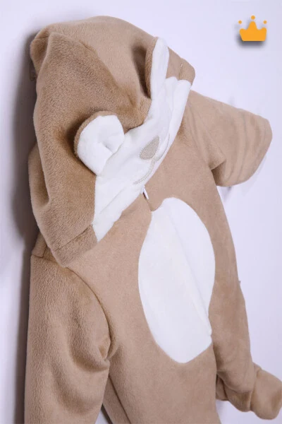 Cute Bear Hat Plush Boy Girl Baby Romper - 3
