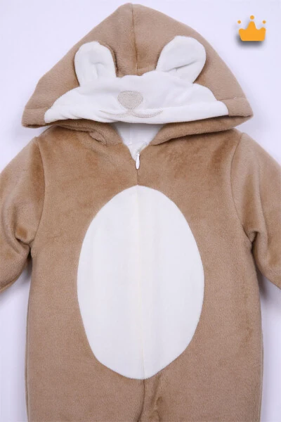 Cute Bear Hat Plush Boy Girl Baby Romper - 5