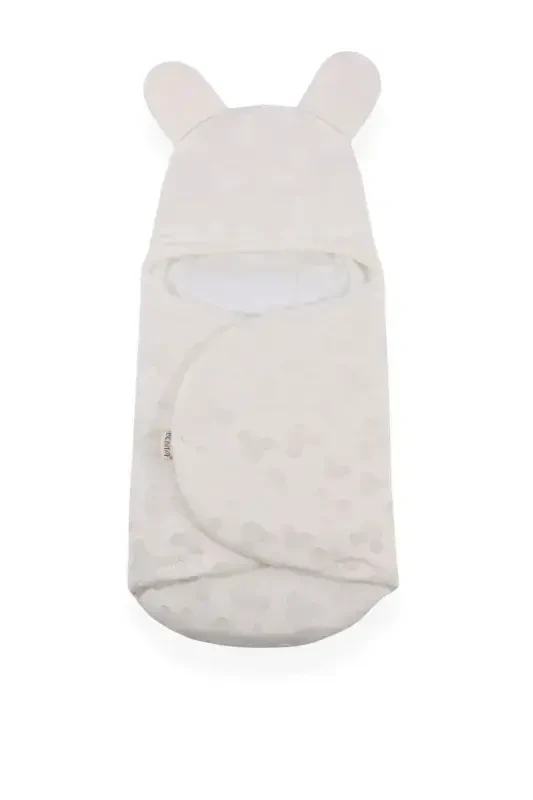 Cute Bear Patterned Baby Swaddle and Blanket-Ecru - BEBITOF