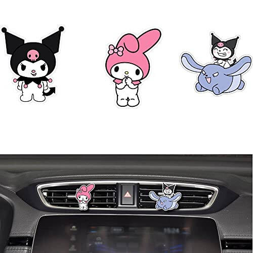 Cute Car Air Freshener Clips, Car Vent Clip, Car Vent Decoration Accessories, Car Decorative Clip, Car Air Conditioner Clip, Car Automotive Interior Decoration Gifts for Men/Women (Kitty Car Air Vent Clip) - 1