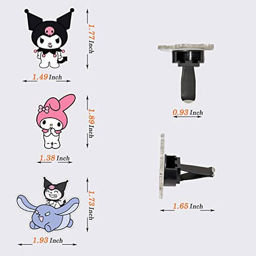 Cute Car Air Freshener Clips, Car Vent Clip, Car Vent Decoration Accessories, Car Decorative Clip, Car Air Conditioner Clip, Car Automotive Interior Decoration Gifts for Men/Women (Kitty Car Air Vent Clip) - 2