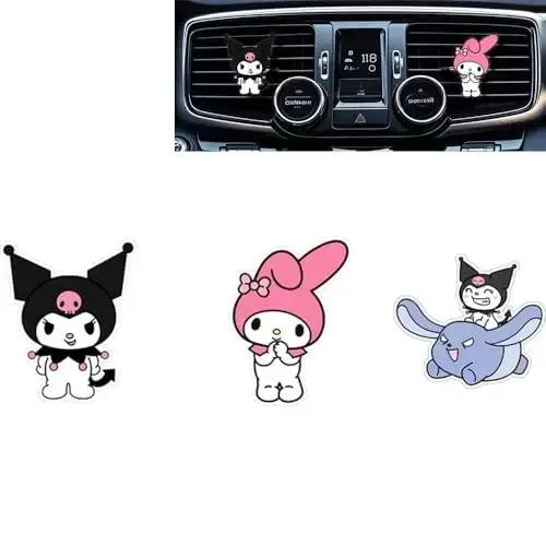 Cute Car Air Freshener Clips, Car Vent Clip, Car Vent Decoration Accessories, Car Decorative Clip, Car Air Conditioner Clip, Car Automotive Interior Decoration Gifts for Men/Women (Kitty Car Air Vent Clip) - 5