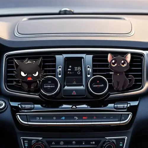 Cute Car Air Freshener Clips,Black Cat Car Vent Clip,Car Vent Decoration Accessories,Auto Air Conditioner Clip,Automotive Interior Decoration Gifts for Girls and Women - 3