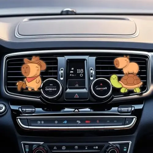 Cute Car Air Freshener Clips,Capybara Car Vent Clip,Car Vent Decoration Accessories,Auto Air Conditioner Clip,Automotive Interior Decoration Gifts for Girls and Women - 5