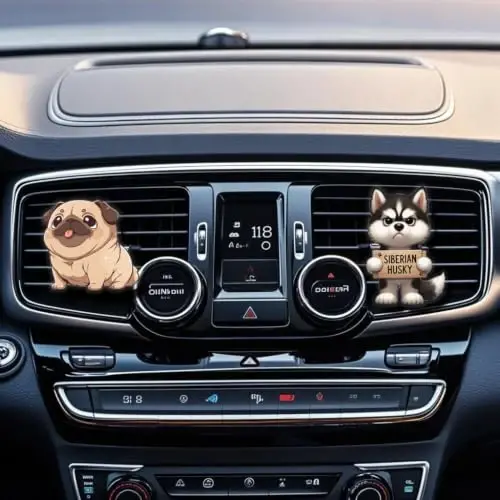 Cute Car Air Freshener Clips,Cute Dog Car Vent Clip,Car Vent Decoration Accessories,Auto Air Conditioner Clip,Automotive Interior Decoration Gifts for Girls and Women - 4