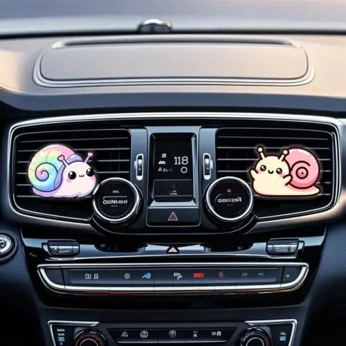 Cute Car Air Freshener Clips,Snail Car Vent Clip,Car Vent Decoration Accessories,Auto Air Conditioner Clip,Automotive Interior Decoration Gifts for Girls and Women - 5