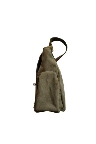 Cute Design Baskılı Unisex Yeşil Postacı Çantası-CA2 - TOUM (1)