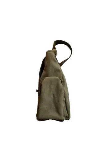 Cute Design Baskılı Unisex Yeşil Postacı Çantası-Cute Cat1 - TOUM (1)