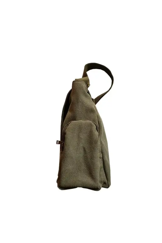 Cute Design Baskılı Unisex Yeşil Postacı Çantası-Cute Cat3 - 2