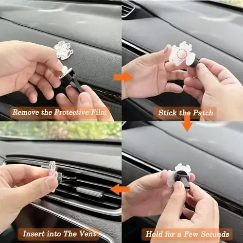 Cute Eagle Car Air Freshener Clips,Funny Bald Eagle Car Vent Clip,Car Air Conditioner Clip,Auto Vent Decoration Accessories,Automotive Interior Decoration Gifts for Men/Women - 6