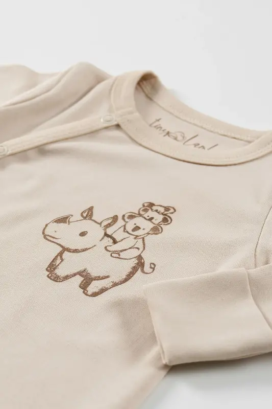 Cute Friends 3 Piece Newborn Mini Hospital Outing Set-Natur - 5