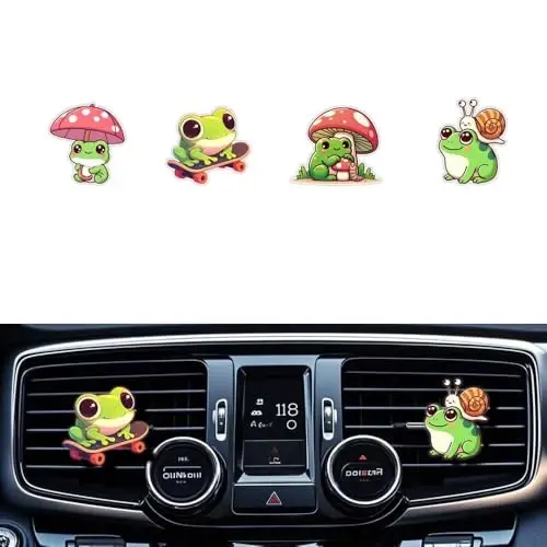 Cute Frog Air Freshener Clips,Car Vent Clip,Car Decorative Clip, Car Air Conditioner Clip,Automotive Interior Decoration Gifts for Men/Women - 1