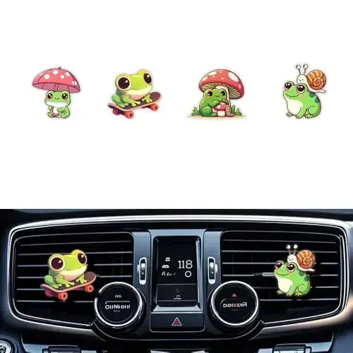 Cute Frog Air Freshener Clips,Car Vent Clip,Car Decorative Clip, Car Air Conditioner Clip,Automotive Interior Decoration Gifts for Men/Women 