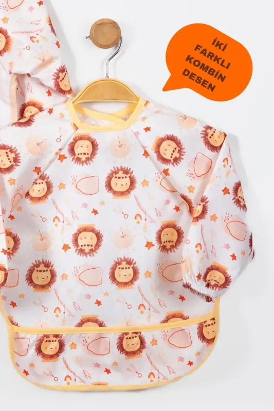 Cute Lion Pattern 2-Piece Long-Sleeve Wearable Set - 3