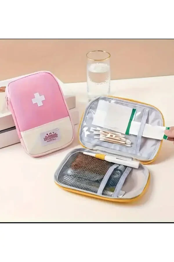 Cute Mini Portable Medicine Bag, First Aid Kit, Medical Emergency Kit, Outdoor (L) - 2