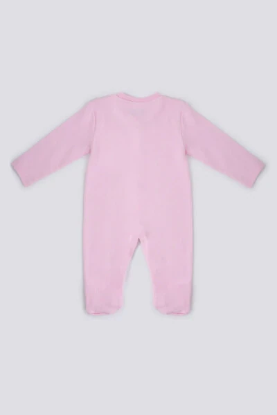 Cute Pinks Light Pink Baby Romper - 4