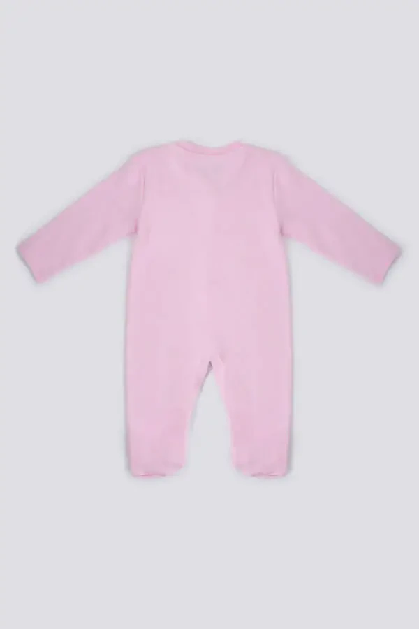 Cute Pinks Light Pink Baby Romper - 4