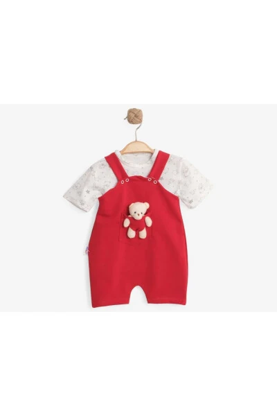 Cute Plush Bear 2-Piece Baby Jumpsuit Set - MILLION BABIES