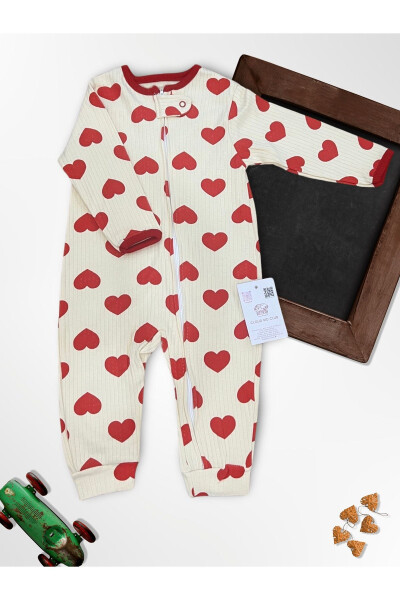 Cute Red Hearts 100% Cotton 3-Pack Baby Rompers 0-18 Months (Unisex) - 6