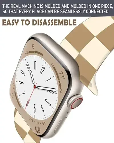 Cute Sport Watch Bands Apple Watch Band 38mm 40mm 41mm ayollar erkaklar uchun mos keladi, sozlanishi yumshoq silikon o'rnini bosuvchi Smartwatch bilaguzuk iWatch Series 7 6 5 4 3 2 1 SEbandG uchun - 4