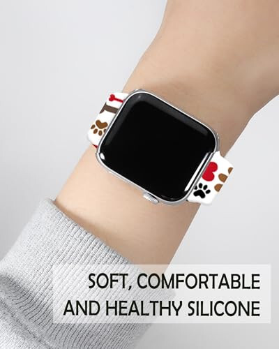 Cute Sport Watch Bands Compatible With Apple Watch Band 38mm 40mm 41mm for Women Men, Adjustable Soft Silicone Replacement Smartwatch Wristband for iWatch Series 7 6 5 4 3 2 1 SEbandG - 3